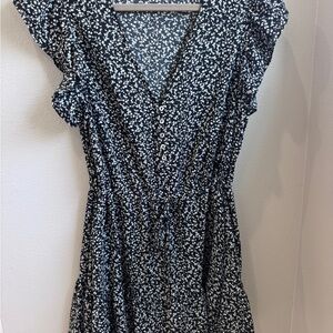 Entro Black and White Floral Top